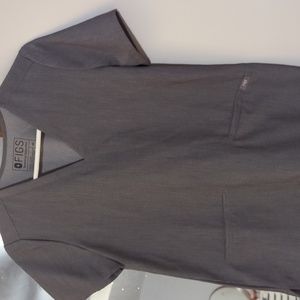 Figs Scrub Top in Heather Grey XS